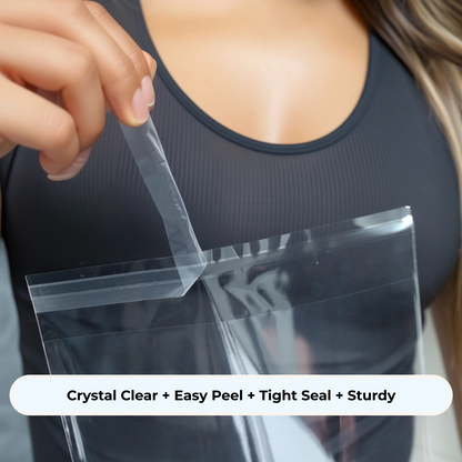 400 Clear Cello Bag Resealable OPP Packaging CHOOSE your size